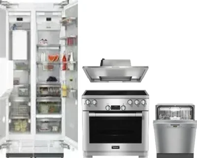 5 Piece Package Includes Refrigerator, Freezer, Range, Hood And Dishwasher