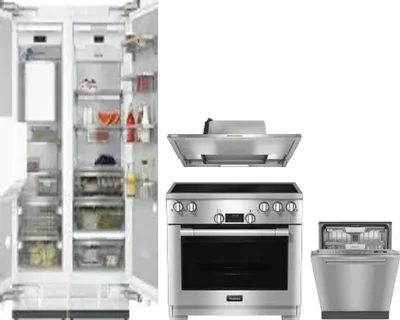 5 Piece Package Includes Refrigerator, Freezer, Range, Hood And Dishwasher