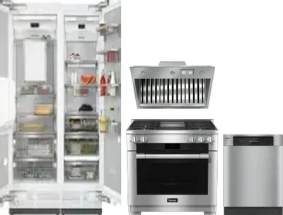 5 Piece Package Includes Refrigerator, Freezer, Range, Hood And Dishwasher