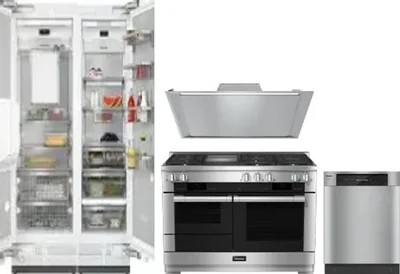 5 Piece Package Includes Refrigerator, Freezer, Range, Hood And Dishwasher