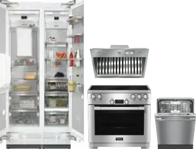 5 Piece Package Includes Refrigerator, Freezer, Range, Hood And Dishwasher