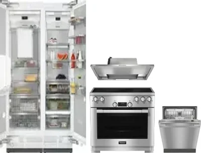 5 Piece Package Includes Refrigerator, Freezer, Range, Hood And Dishwasher