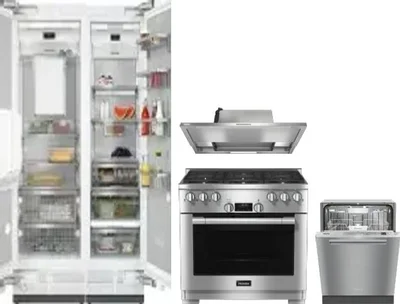 5 Piece Package Includes Refrigerator, Freezer, Range, Hood And Dishwasher