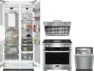 5 Piece Package Includes Refrigerator, Freezer, Range, Hood And Dishwasher