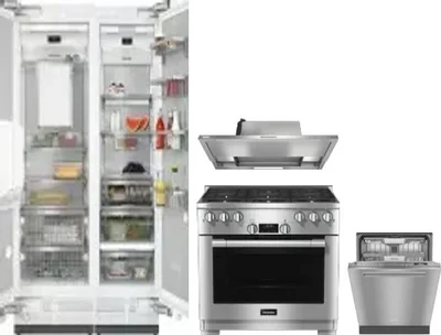 5 Piece Package Includes Refrigerator, Freezer, Range, Hood And Dishwasher