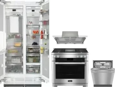 5 Piece Package Includes Refrigerator, Freezer, Range, Hood And Dishwasher