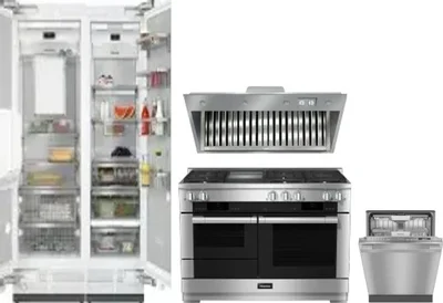 5 Piece Package Includes Refrigerator, Freezer, Range, Hood And Dishwasher