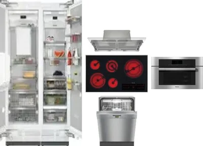 6 Piece Package Includes Refrigerator, Freezer, Cooktop, Wall Oven, Hood And Dishwasher