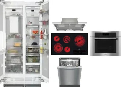 6 Piece Package Includes Refrigerator, Freezer, Cooktop, Wall Oven, Hood And Dishwasher