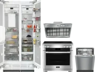 5 Piece Package Includes Refrigerator, Freezer, Range, Hood And Dishwasher