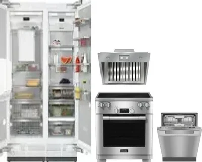 5 Piece Package Includes Refrigerator, Freezer, Range, Hood And Dishwasher