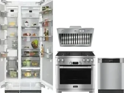 5 Piece Package Includes Refrigerator, Freezer, Range, Hood And Dishwasher