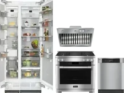 5 Piece Package Includes Refrigerator, Freezer, Range, Hood And Dishwasher