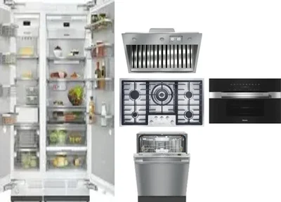 6 Piece Package Includes Refrigerator, Freezer, Cooktop, Wall Oven, Hood And Dishwasher