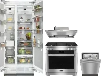 5 Piece Package Includes Refrigerator, Freezer, Range, Hood And Dishwasher