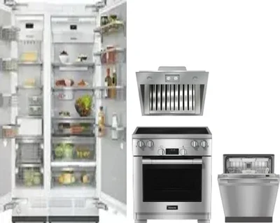 5 Piece Package Includes Refrigerator, Freezer, Range, Hood And Dishwasher