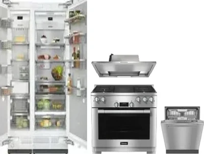 5 Piece Package Includes Refrigerator, Freezer, Range, Hood And Dishwasher