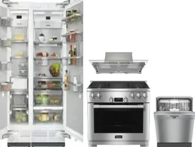 5 Piece Package Includes Refrigerator, Freezer, Range, Hood And Dishwasher