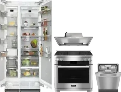 5 Piece Package Includes Refrigerator, Freezer, Range, Hood And Dishwasher