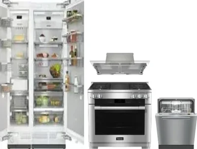 5 Piece Package Includes Refrigerator, Freezer, Range, Hood And Dishwasher