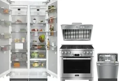 5 Piece Package Includes Refrigerator, Freezer, Range, Hood And Dishwasher