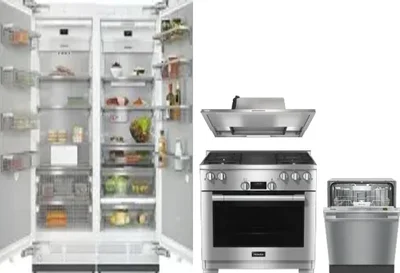 5 Piece Package Includes Refrigerator, Freezer, Range, Hood And Dishwasher