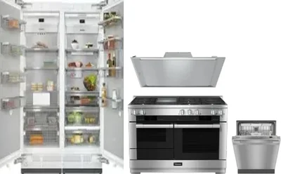 5 Piece Package Includes Refrigerator, Freezer, Range, Hood And Dishwasher