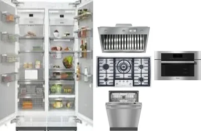 6 Piece Package Includes Refrigerator, Freezer, Cooktop, Wall Oven, Hood And Dishwasher