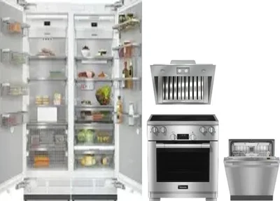 5 Piece Package Includes Refrigerator, Freezer, Range, Hood And Dishwasher