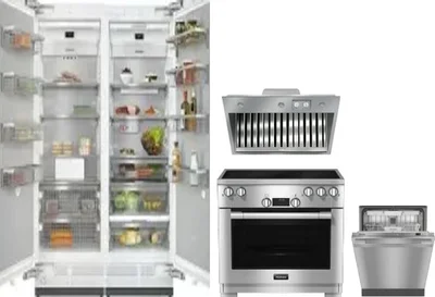 5 Piece Package Includes Refrigerator, Freezer, Range, Hood And Dishwasher