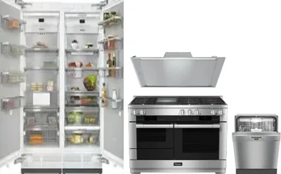 5 Piece Package Includes Refrigerator, Freezer, Range, Hood And Dishwasher