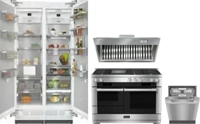 5 Piece Package Includes Refrigerator, Freezer, Range, Hood And Dishwasher