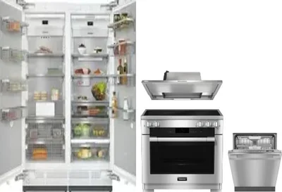 5 Piece Package Includes Refrigerator, Freezer, Range, Hood And Dishwasher