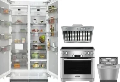 5 Piece Package Includes Refrigerator, Freezer, Range, Hood And Dishwasher