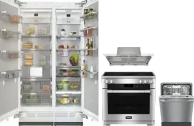 5 Piece Package Includes Refrigerator, Freezer, Range, Hood And Dishwasher