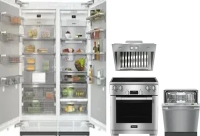5 Piece Package Includes Refrigerator, Freezer, Range, Hood And Dishwasher
