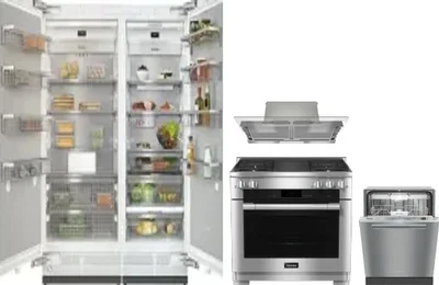 5 Piece Package Includes Refrigerator, Freezer, Range, Hood And Dishwasher