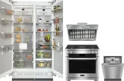 5 Piece Package Includes Refrigerator, Freezer, Range, Hood And Dishwasher