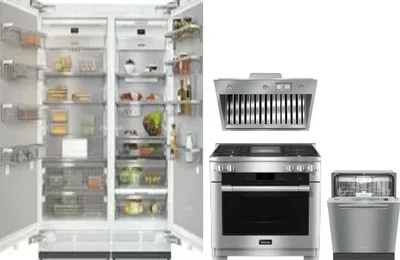 5 Piece Package Includes Refrigerator, Freezer, Range, Hood And Dishwasher