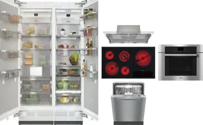 6 Piece Package Includes Refrigerator, Freezer, Cooktop, Wall Oven, Hood And Dishwasher