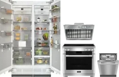5 Piece Package Includes Refrigerator, Freezer, Range, Hood And Dishwasher