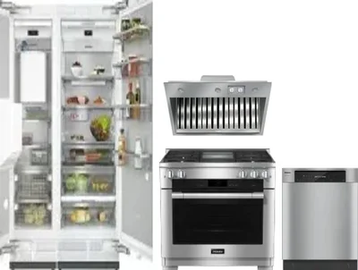 5 Piece Package Includes Refrigerator, Freezer, Range, Hood And Dishwasher