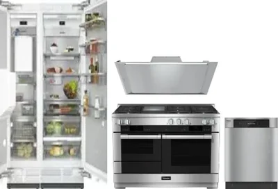 5 Piece Package Includes Refrigerator, Freezer, Range, Hood And Dishwasher