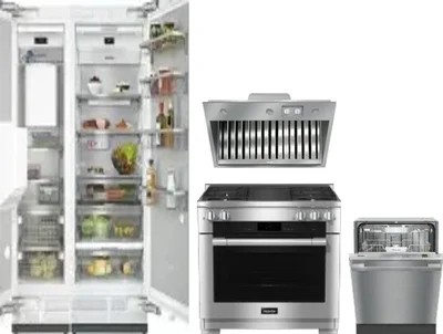 5 Piece Package Includes Refrigerator, Freezer, Range, Hood And Dishwasher
