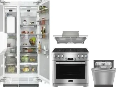 5 Piece Package Includes Refrigerator, Freezer, Range, Hood And Dishwasher