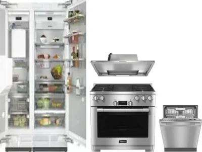 5 Piece Package Includes Refrigerator, Freezer, Range, Hood And Dishwasher