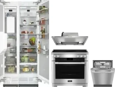 5 Piece Package Includes Refrigerator, Freezer, Range, Hood And Dishwasher