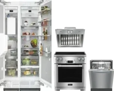 5 Piece Package Includes Refrigerator, Freezer, Range, Hood And Dishwasher