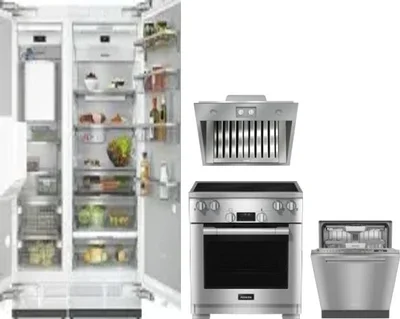 5 Piece Package Includes Refrigerator, Freezer, Range, Hood And Dishwasher