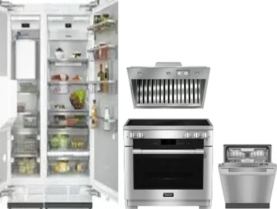 5 Piece Package Includes Refrigerator, Freezer, Range, Hood And Dishwasher